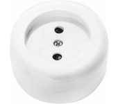 BASE DE SUPERFÍCIE REDONDA BRANCA ONLEX 10/16A SEM T/T 4MM