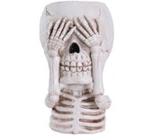 Skull Head Flower Pots Gothic Skeleton Planter Container Office Planter Succulent Plant Organizer Halloween Tabletop Ornament