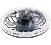 Ventilador de techo con luz y enchufe, ventilador con enchufe de bombilla con control remoto, ventiladores de techo con base E26 regulables con luces para dormitorio, ventilador y luz atornillados, mini ventilador de techo pequeño con luz, lámpara de vent