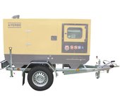 Ayerbe Carro de Arrastre 100 KVA Móvil Doble Eje Lanza Articulada