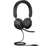 Auriculares supraaurales estéreo con cable Jabra Evolve2 40 MS con aislamiento de ruido 24089-999-999