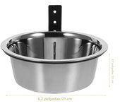 Pet Food Bowl Wall Mounted Dog Bowl Elevated Pet Feeding Bowls Container Stainless Steel Pet Cat Water Feeder Bowls Dog Supplies