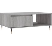 vidaXL Mesa de centro madera de ingeniería 90x60x35 cm Blanco, Negro, Blanco brillante Mesita de Salón o Comedor o Auxiliar Mesa de Café Meuble Salón