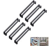 Poignee de Meuble Cuisine Noire, 6 Pièces Poignet Tiroir 96 mm Entraxe, Poignet Placard Alliage de Zinc, Poignee Armoire Chambre Moderne, Poignée de Penderie Porte pour Salle de Bain Bureau