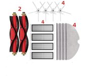 For Roborock S5 Max S50 S502 S55 S6 S6 Pure E4 For Xiaomi Robot 1S SDJQR01RR Vacuum CleanerBrush Mops Hepa Filters Accessories