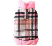 Autumn Winter with D-Ring Pet Dog Warm Plaids Coat Jacket The Dog Face Small Dogs Cat Pet Clothes Winter Coat
