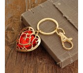 Same Style Zeldas Keychain Hollow Red and Blue Love Pendant Couple Keychain Wedding Party Birthday Gift Jewelry Decoration Acces
