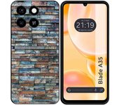 Tumundosmartphone Funda Silicona para Zte Blade A35 / A55 diseño Ladrillo 05 Dibujos