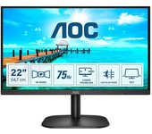 Aoc monitor 21.5” wled fullhd 75hz - angulo de vision 178° - hdmi, vga, audio - montaje vesa 100x100