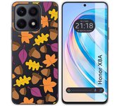 Funda Silicona Transparente para Huawei Honor X8a diseño Otoño Dibujos