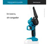 Sierra Eléctrica Portátil Profesional - Mini Motosierra Recargable para Podar y Talar (5 Celdas, Corte Potente y Larga Duración)