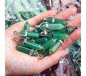 Natural Stone Crystal Hexagonal Point Pendants Quartz Bullet Hexagonal Pendulum Reiki Chakra DIY Jewelry Necklace Accessories