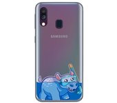 Tumundosmartphone Funda Gel Transparente para Samsung Galaxy A40 diseño Hipo Dibujos