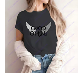 Women Printing Good Omens Clothing Short Sleeve Casual 90s Cartoon Fashion Clothes Print Tee Top Tshirt