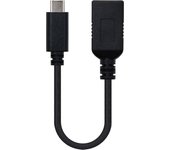 Nanocable USB 3.1, 0.15m, 0,15 m, 3.1 (3.1 Gen 2), USB A, USB C, Negro, 3 A