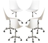 Pack 6 Sillas Blok Office - Blanco