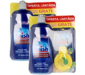 FINISH 4 unidades FINISH abrillantador lavavajillas 500 ml + ambientador lavavajillas 2 paquetes