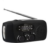 Radio Solar, manivela de Radio meteorológica,Radio portátil - Radio meteorológica, Radio Solar portátil, Linterna LED para Correr, Caminar, casa, Supervivencia, Camping