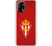 Funda original compatible con Oppo A74 4G - Sporting escudo bordado sobre rojo