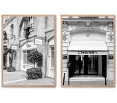 Set de 2 cuadros calidad premium con marco de madera - 30x40 cm o 50x70 cm - POSTER LAB