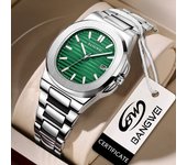 LIGE Brand BANGWEI Quartz Man Watch Fashion Men's Watches Fashion Stainless Auto Date Business Casual Sports Clocks Reloj hombre