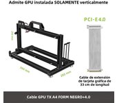 METALFISH ITX A4 Aluminum Open Frame Case, Vertical GPU, 240mm Cooler, Mini-ITX Compatible, DIY Gaming PC