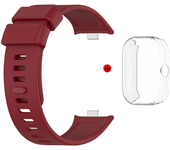 For Redmi Watch 4 Strap Case Soft Full Screen Protector Plating Cover Casing Classic Silicone Smart Watch Band Straps