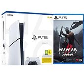 CONSOLA PS5 SONY PLAYSTATION 5 SLIM EDITION WHITE + 1 MANDO DUALSENSE (1TB) (120HZ) (SSD) (4K) + JUEGO NINJA GAIDEN 2 BLACK (ASIAN)