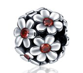 925 Sterling Silver Sunflower Sakura Clover Floral Plants Series Charm Beads Fit Original Bracelets DIY Jewelry Gifts