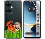Funda Silicona Transparente para Oneplus Nord CE 3 Lite 5G diseño Tigre Dibujos
