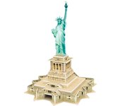 DAM. Puzle 3D de cartón de la Estatua de la Libertad situada en Nueva York. 22 piezas. 18x17x21cm.