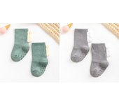 2Pairs Lovely Cute Cartoon Dinosaur Kids Baby Socks Girl Boy Non-slip Floor Socks Animal Infant Soft Cotton Thick Warm Leg Socks