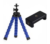 Flexible Cell Phone Tripod Mini Cell Phone Tripod with Cell Phone Holder Regular 1/4-20 Screw 360° Swivel Flexible Travel Tripod