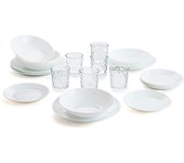 Arcopal Zelie Set 18 Platos Opal y 6 Vasos Vidrio Multicolor