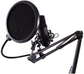 Micrófono para PC con Condensador, Patrón Polar Cardioide, Incluye Trípode y Soporte de Brazo Extensible. Para podcasting, grabación de música, streaming, etc.