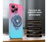 Folding Magsafe Holder Case For iPhone 14 12 13 15 Pro Max Rotating Gyro Matte Clear Gradient Cover For iPhone 15 Pro Hard Case
