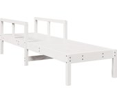 vidaXL Tumbona de madera maciza 199,5x62x55 cm Pino natural, Blanco, Douglas natural Sillas de Exterior Ideal para jardín, playa, piscina, terraza Tumbona Piscina Tumbonas Playa Tumbonas Jardín Exterior