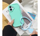 Love Heart Bracelet Phone Case For iPhone 16 Funda iPhone 15 Pro Max 14 13 12 11 Pro XR Candy Color Chain Soft Wave Bumper Cover