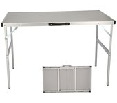 Acomoda Textil – Mesa Camping Plegable de Aluminio para Jardín, Picnic y Acampada. Bandeja Auxiliar Multifunción, Portátil y Ligera de para Hogar y Viaje.
