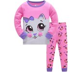 2pcs Boys Casual Crew Neck Animal Print Pajama Sets