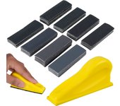 80PCS Mini Sander Kit 80-800 Grit Micro Sanding Tool Manual Grinding Wet and Dry Sandpaper Small Space Detail Polishing