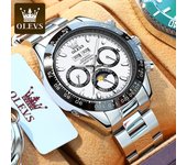 OLEVS Automatic Mechanical Watch for Men TOP Brand Original Stainless Steel Luminous Waterproof Date Man Wrist Watch Luxury Set