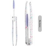 2 in 1 Eyebrows Tweezers and Eyelash Brush Professional Fine Hairs Puller Makeup Tools Selected Steel Beauty Clips Removal
