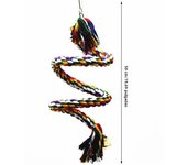 Parrot Toy Wicker Rope Hanging Braided Budgie Chew Bird Cage Cockatiel Toy Pet Stand Training Accessories Bite Swing Supplies