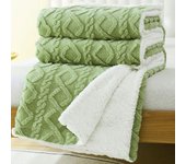 Manta Sofa de Borrego, Manta Doble Cara Franela y Sherpa, 100% Poliester, Suave y Caliente para Invierno, Manta cama, Sobrecama, Manta Borreguito.