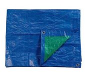 EDM Toldo 4x5m Doble Cara Azul/Verde Poliéster Impermeable Multiuso - 74992 Toldo Accesorios Jardin Toldos Jardin