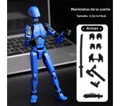 1pc Multi-joint Articulated Doll,Statue Doll Model Toys with Different Weapons,Full-body Mobile Robot (Requires Self-assembly)