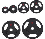 Fitness Tech Discos de Goma 3 asas 50mm Profesionales Peso libre