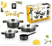Pack 4 Cacerolas Bra Daily Pro/ Ø16cm/ Ø20cm/ Ø24cm/ Ø28cm/ Apta para Inducción