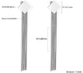LUXUKISSKIDS Stainless Dangling Earrings Long Tassel Drop Steel Gold Pendients Korean Fashion Women Fairy Wedding Party Piercing